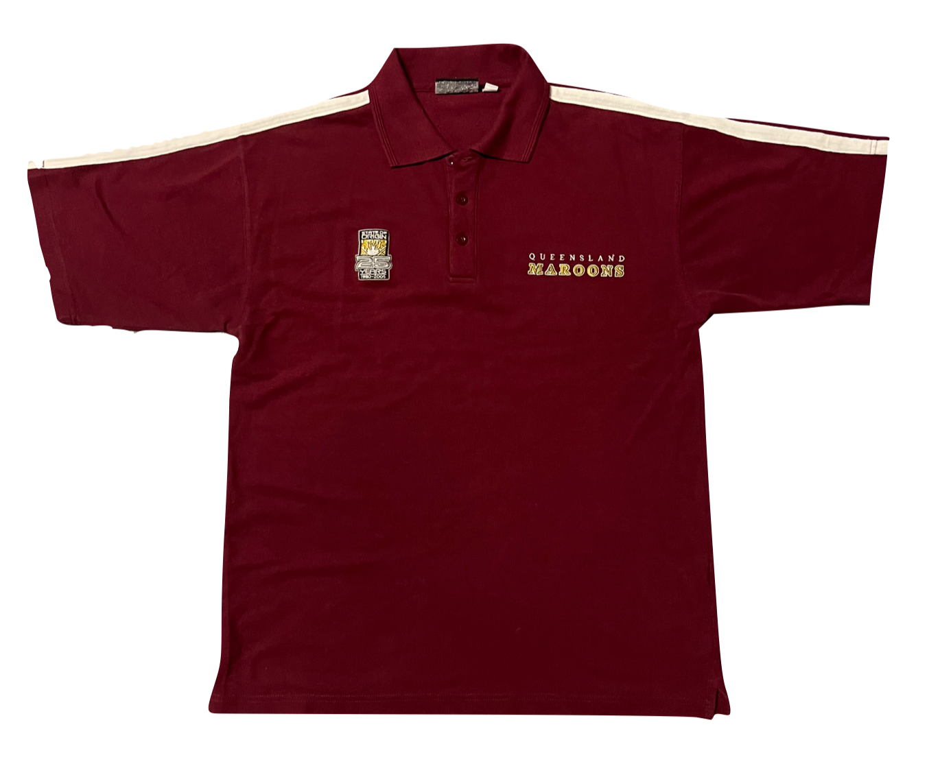 25 year anniversary maroons tee (l)